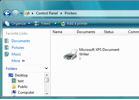 Screenshot of XPS Removal Tool