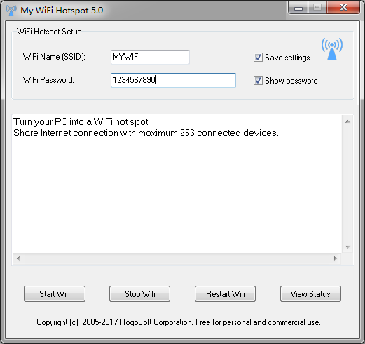 программное обеспечение для настройки точки доступа Wi-Fi в Windows Vista